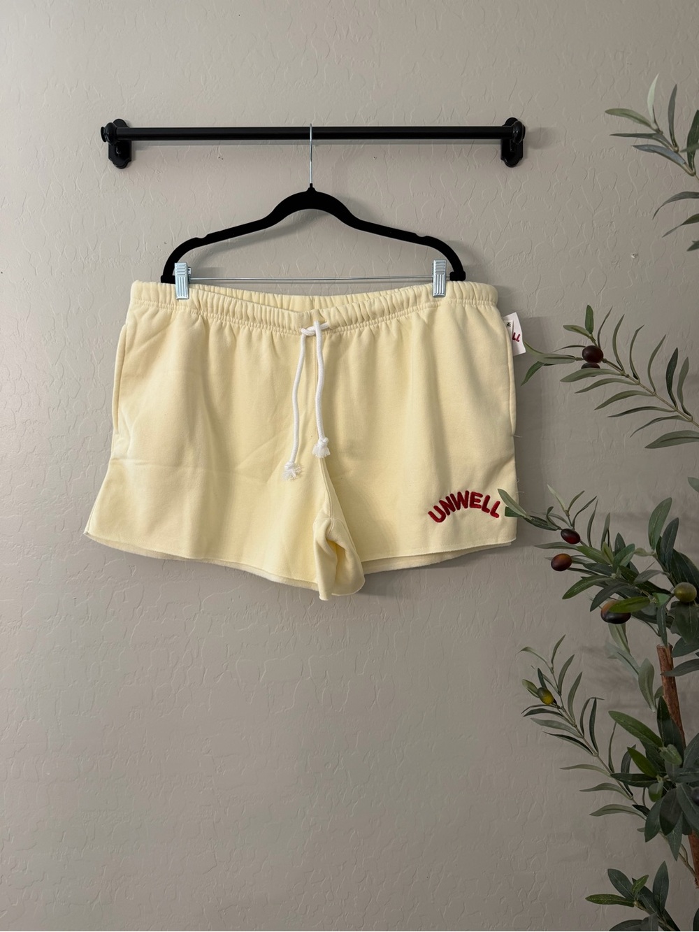UNWELL Butter Yellow Athletic Women's Fleece Sweat Shorts